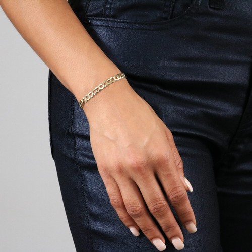 10K Solid Yellow Gold 2mm-12mm Cuban Curb Link Chain Bracelet Men/Women 7" 8" 9" - Picture 35 of 72