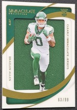 2024 Panini Immaculate Braelon Allen Clearly Jumbo Jersey Relic /99 - #CIRJ-BAN
