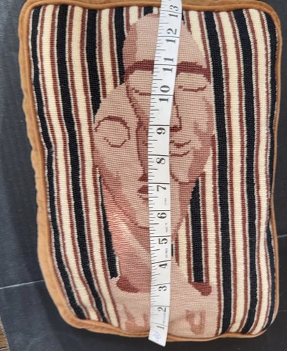 Vintage Nadelspitze bestickt 2 Figuren abstrakt Picasso / wie Kissen - Bild 6 von 7