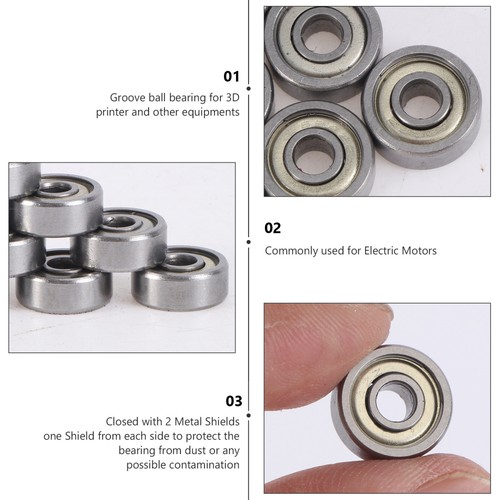 10pcs 624ZZ 4mm x 13mm x 5mm Cuscinetto a sfera scanalato profondo schermato singola fila - Foto 10 di 12