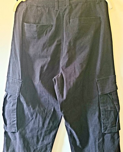 Pantalones YoungLA Convoy para Hombres 32x30 32R Negros Bolsillos de Carga Ropa de Calle Relajado #627 - Imagen 10 de 14