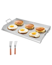 36" x 22" Stainless Steel Griddle Flat Top Grill For Triple BBQ Stove Heavy duty