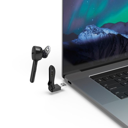 Hama Mono Bluetooth Headset MyVoice mit USB Docking Chat Telefonie für Handy PC - Bild 5 von 9