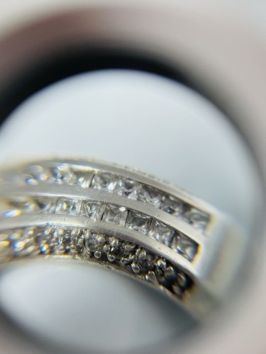 Doppelreihiger Ring Zirkonia Sterlingsilber 925 Größe 8 - Bild 11 von 12