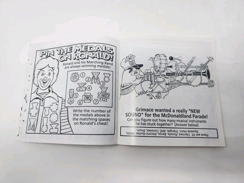 Libro de actividades vintage de Ronald McDonald's 1996 McDonaldland Parade lote de 8 sin usar - Imagen 9 de 9