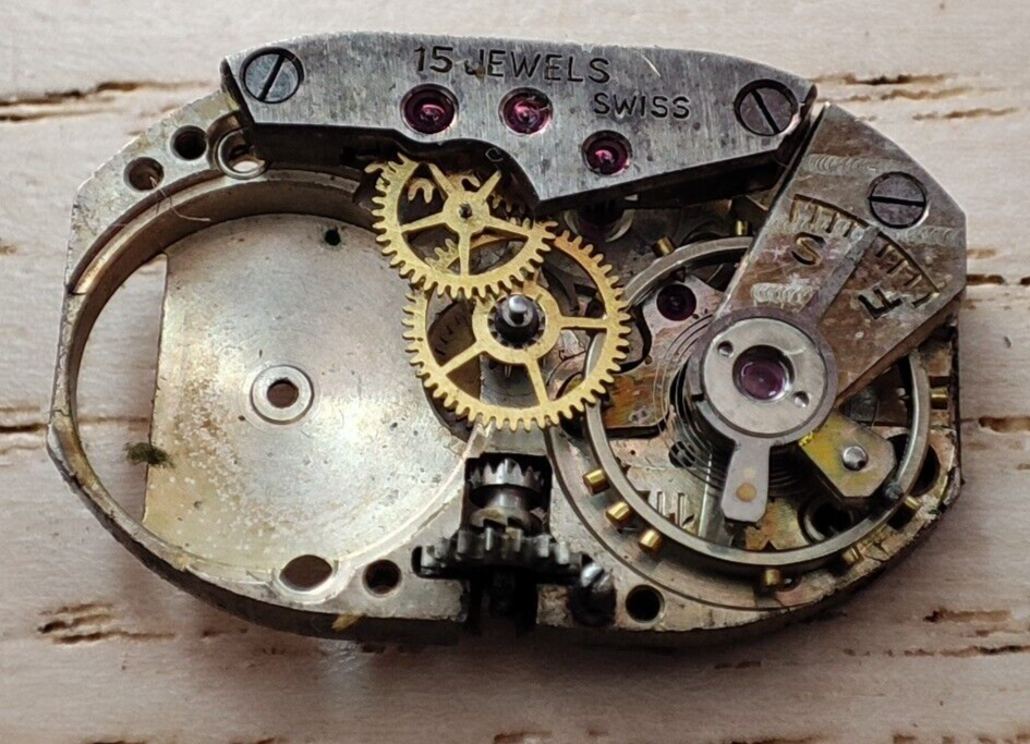 19.5mm Watch Movement 112 for Parts or Repair