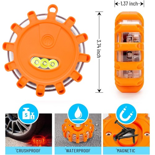 6X Safety Lights for Vehicles LED Strobe Beacon Tow Truck Road Emergency Lights - Picture 5 of 10