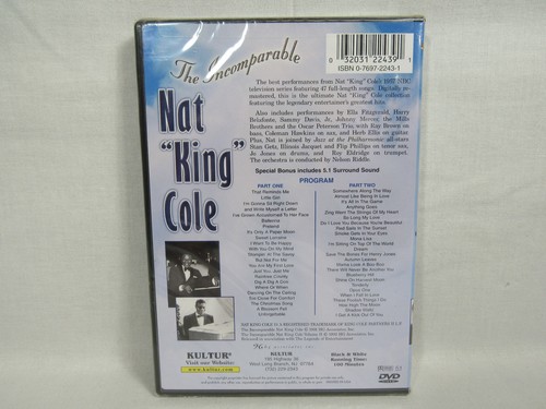 NAT KING COLE 1957 Vol 1 & 2 DVD 47 Full Length Songs NEW FACTORY SEALED - Picture 2 of 2