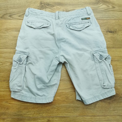 Superdry Pantalones Cortos Field Cargo Para Hombre W34 Gris Utilitario Ejército Militar Bolsillos Exterior - Imagen 11 de 12