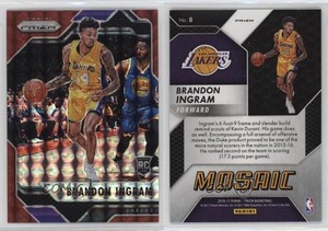 2016-17 Panini Prizm Mosaic Red Brandon Ingram #8 Rookie RC