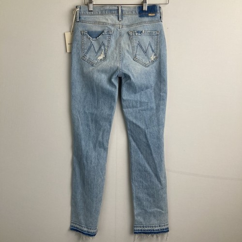 Jeans donna Mother The Rascal alla caviglia taglia 25 blu invecchiato orlo sfilacciato denim - Foto 9 di 16