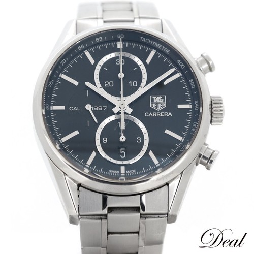 Reloj para hombre Tag Heuer Carrera cronógrafo Cal.1887 SS esfera negra 41 mm usado desde