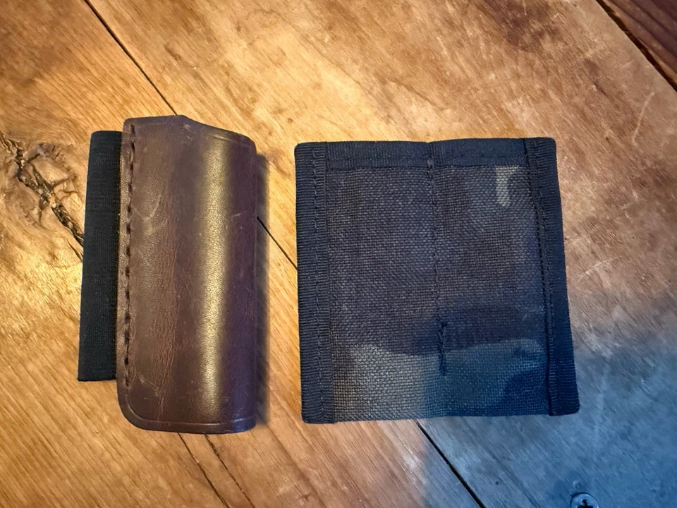 Lote organizador EDC enganche y madera Arc Company cuero y nailon soporte para bolígrafo Foto 2 de 2