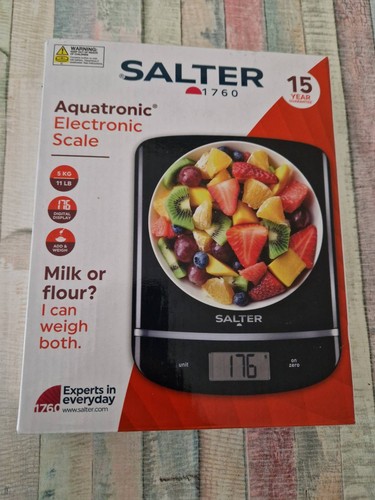 Salter Digital Kitchen Arc Electronic Scale Black 1760 Max 3kg /7LB Led Display - Picture 1 of 4