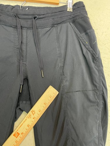 Lululemon Dance Studio Pants Size 10 Black Adjustable Drawcord Hem Unlined - Picture 8 of 12