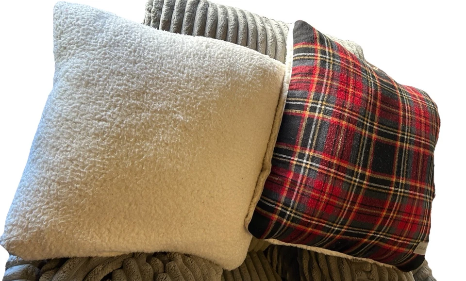 Две фланелевые наволочки Eddie Bauer Cabin на молнии Artificial Sherpa CaVibe - Изображение 4 из 4