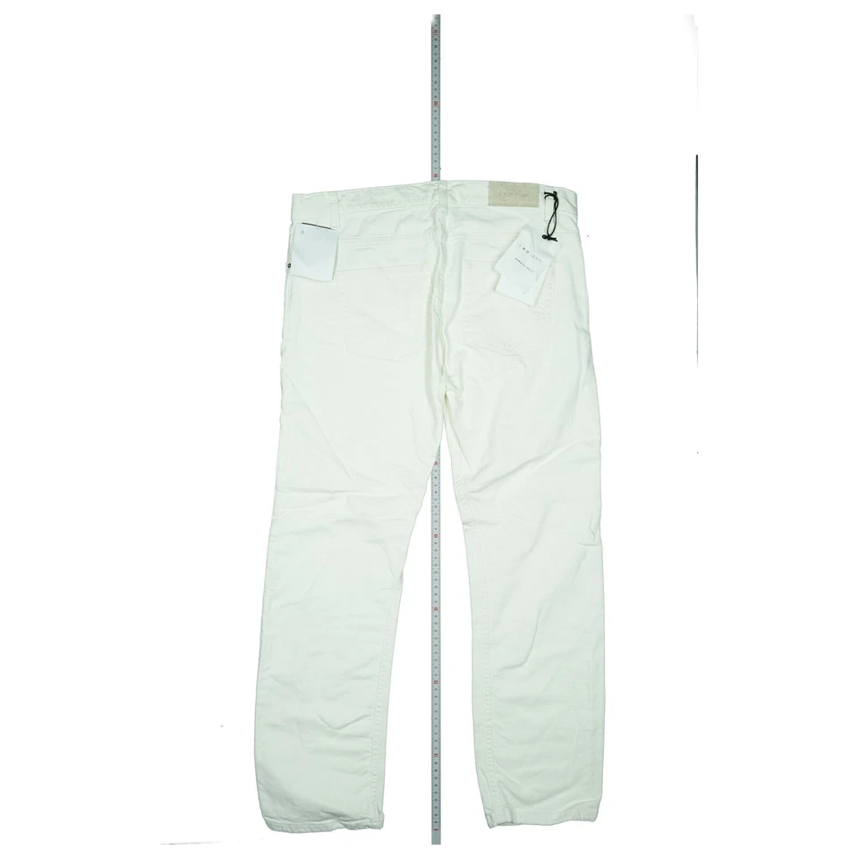 IRO Mujer Destroyed Vaqueros 7/8 Pantalón Verano Stretch 26 W30 L28 Blanco Used - Imagen 3 de 4
