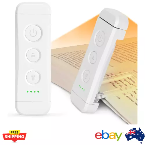 Glocusent USB Rechargeable Book Light for Reading in Bed, Portable Clip-On LED