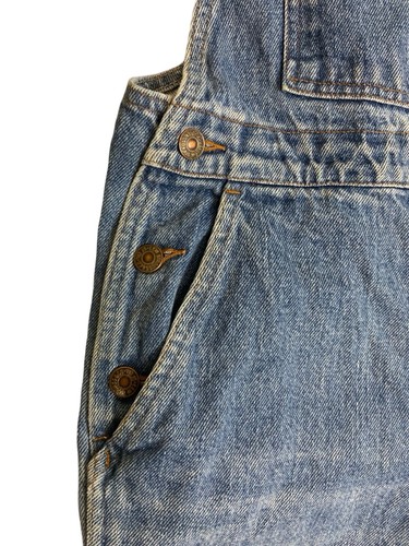"DE COLECCIÓN AÑOS 80 LEVIS NARANJA LENGÜETA UNISEX PETO DENIM LUZ MEDIA DESVANECIMIENTO 26""W 32""L - Imagen 3 de 8