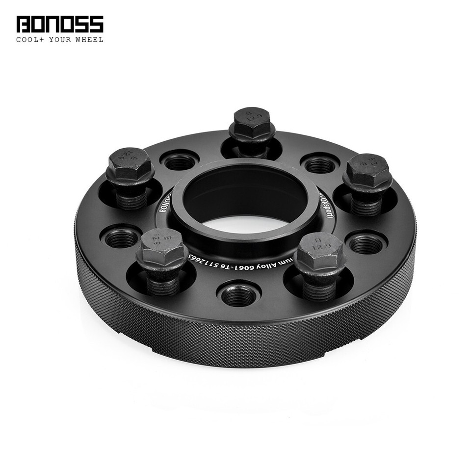 BBS 5mm Spacer Kit BMW 5x120 CB 72.5 - (1 Spacer & 5 Black Lug Bolts)