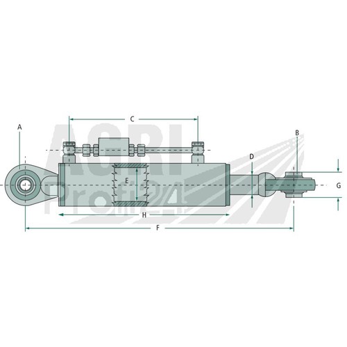Hydraulischer Oberlenker Kat.1 530-810 Schlauchsatz Unimog Schlepper Traktor - Bild 2 von 2