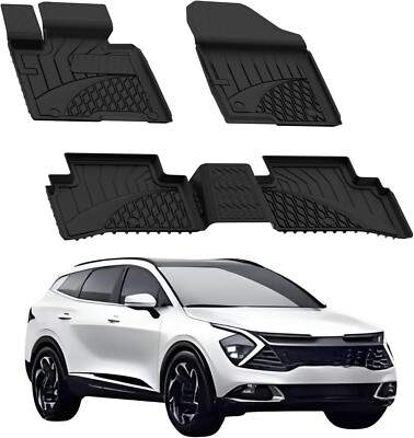 Floor Mats for Kia Sportage 2022-2023 | Custom Fit Floor Liner for Cars Black