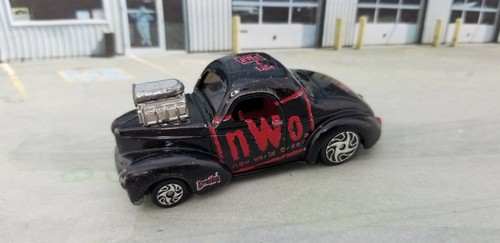 1999 Racing Champions '41 Willys Coupe Street Wheels NWO Wrestling Black Toy Car - Picture 1 of 10