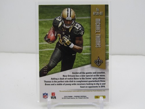 MICHAEL THOMAS 2016 PHOENIX 3-COLOR PATCH #01/25! NEW ORLEANS SAINTS!! - Bild 2 von 2