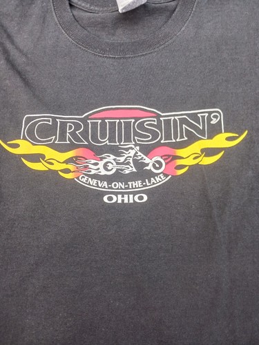Cruisin Geneva On The Lake, Ohio Sleeveless Shirt, Motorcycles Large Tank Top - Picture 2 of 9