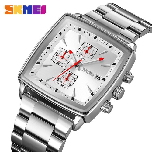 SKMEI Herren Quarz Business Casual Uhr Edelstahl Zeit Datum Armbanduhr - Bild 22 von 30