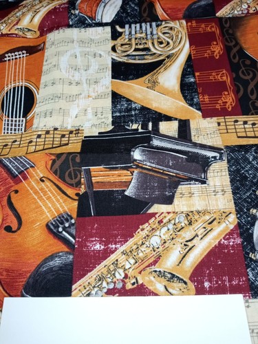 Fabric Blank Quilting Let the Music Play #9715 1 Yard + 8" x 44"