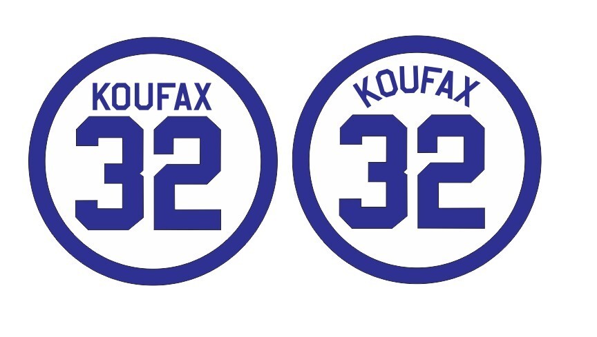 Sandy Koufax 3D retired number sign DODGERS 32 LOS ANGELES Jersey