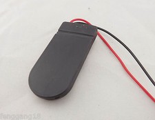CR2032X2 Button Coin Cell Battery Holder Case Box with on/off Switch Wire Lead