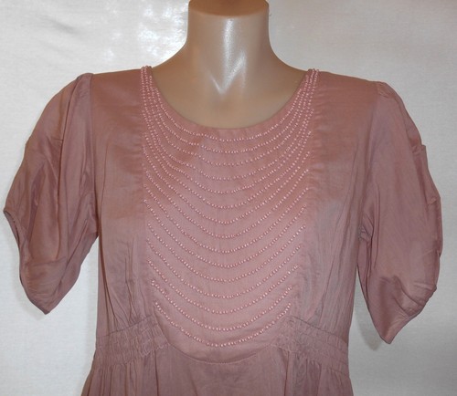 FLEUR WOOD Jasmine Sleeve Pink Beaded Dress - Size 0 (6) - BNWT RRP$245 - Picture 3 of 7
