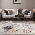 Burin Southwestern Geometric Abstract  Door Mat Large Indoor Area Rug or Runner