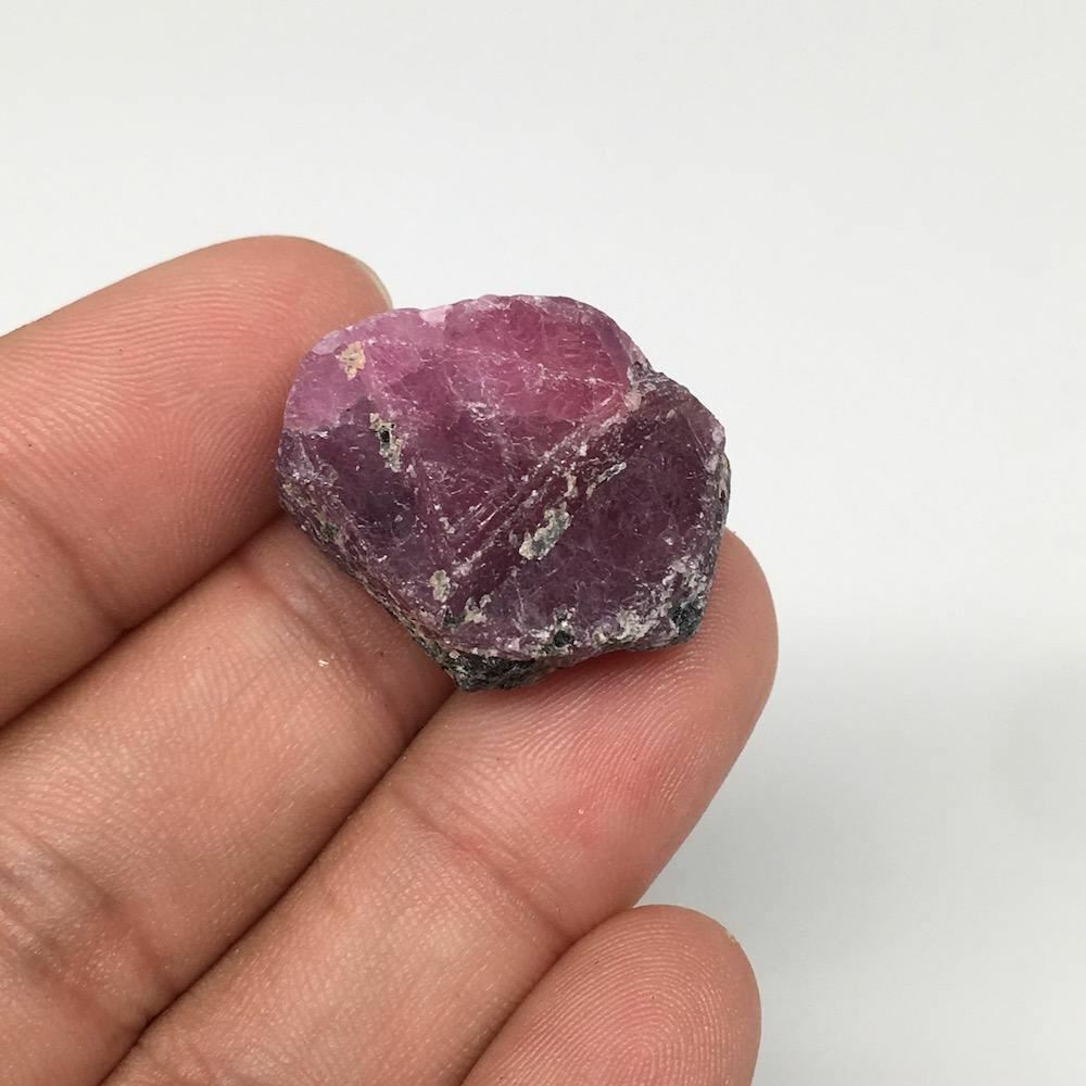 12.3g, 25mm x 20mm, Natural Ruby Crystal Slice Corundum Mineral