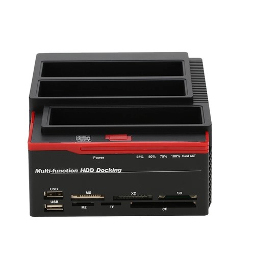 2.5 3.5" For SATA IDE Hard Disk Drive HDD Docking Station Clone USB Card Reader - Picture 6 of 12