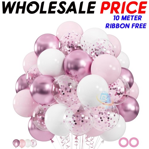 100 X Latex PLAIN BALOON BALLONS helium BALLOONS Quality Party Birthday Wedding - Picture 13 of 20