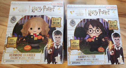 Harry Potter Gemmy Halloween Inflable 3,2 pies año 2022 - Lote Hermione y Harry - Imagen 2 de 7