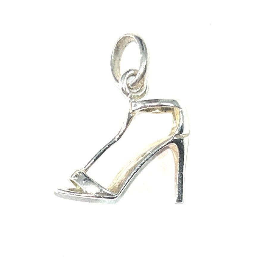 High Heel Pump Shoe Charm Sterling Silver High Heel Pump Shoe Charm Sterling Silver