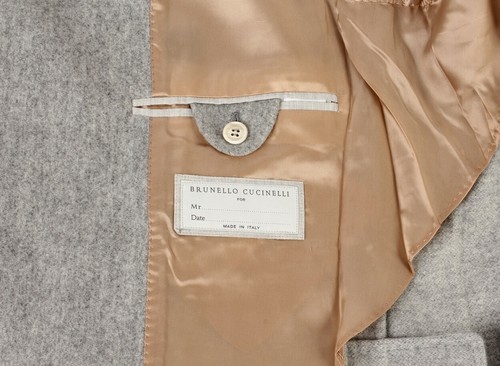 Brunello Cucinelli 100% Cashmere Coat Jacket - Gray - 54 XL - New - $9995 Retail - Picture 9 of 17