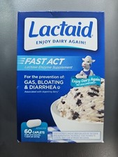 Lactaid Fast Act Lactose Intolerance Relief Pills, 60 single-dose pouches