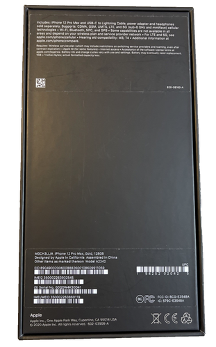 iPhone 12 Pro Max EMPTY BOX with Manual, Sticker and Pin - 第 2/7 張圖片