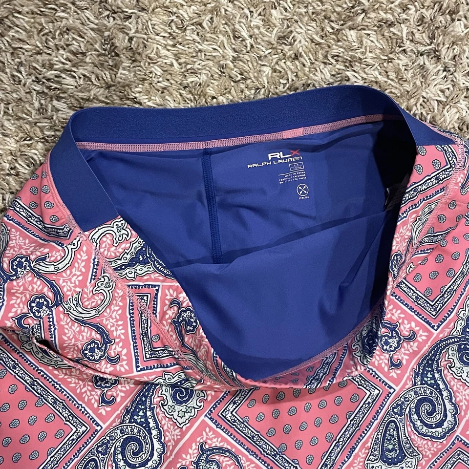 Falda corta RLX Ralph Lauren para mujer L rosa azul cachemira bolsillos 34x17 Foto 3 de 4