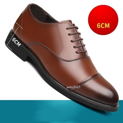 Height Increasing Shoes Men Taller Elevator 6CM Insole Oxfords Office Footwear - Picture 8 of 28