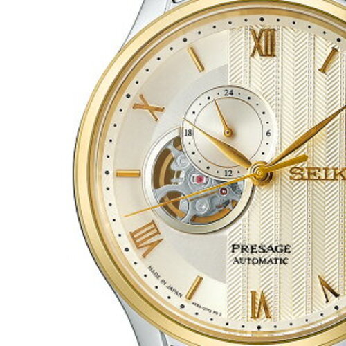 時計 SEIKO Presage SARY238 Japanese Garden Seiko Presage Gold Open Heart Japanese Garden SARY238
