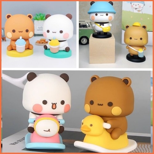 MITAO Sweet Lovely Panda Couple Bubu and Dudu Figure Deco Art Bear Toy Gift - 第 1/28 張圖片