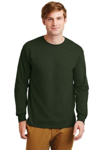 Gildan G2400 Ultra Cotton Long Sleeve US Cotton Heavyweight Plain Blank T-Shirt - Picture 11 of 31