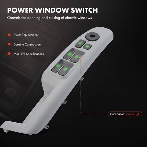 Interruptor de ventana eléctrica beige conductor delantero izquierdo para Hyundai Sonata 2006 2007 2008 - Imagen 3 de 9