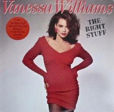 VANESSA WILLIAMS HAND SIGNED AUTOGRAPH CARD w/LP ALBUM "THE RIGHT STUFF"